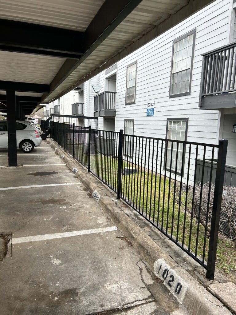Commercial ornamental iron fencing for apartment communities by Fence Guy
